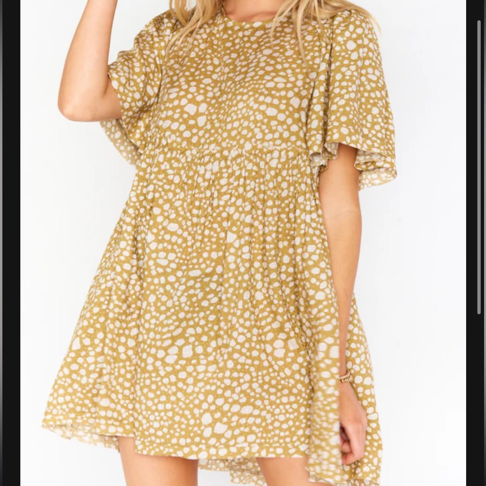 Show me your MUMU- Brooks Babydoll Mini Dress- In Desert Cheetah